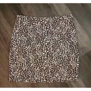 Free People Animal Print Mini Skirt Size 4 denim